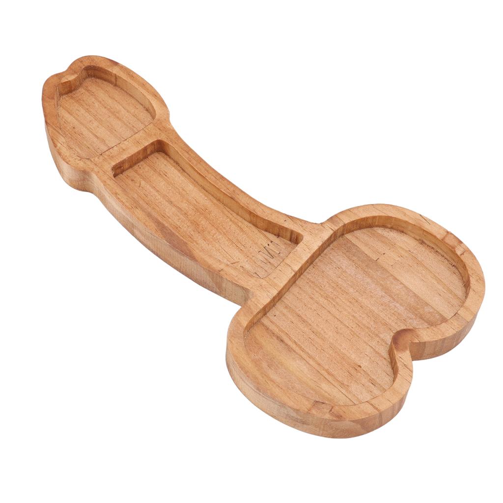 Tábua de aperitivos em formato de trombeta de madeira composta, prato de comida cozida para presente de inauguração de casa