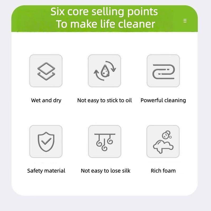 Steel Wire Cleaning Cloth Kitchen Rag Non-scraping Dish Towel Double-sided Household Stove Pot Cleaning Towel Silver 1pcs/5pcs/10PCS