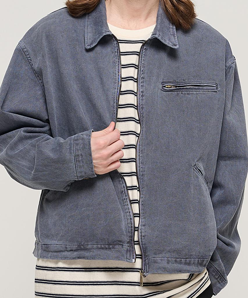 Cargobros Vintage Pigment Work Trucker Jacket (Navy)