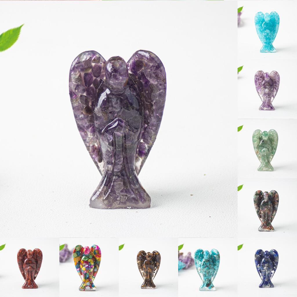 Figura de Ángel de Cristal de Resina con Diseño Hecho a Mano para Decoración del Hogar Idea de Regalo