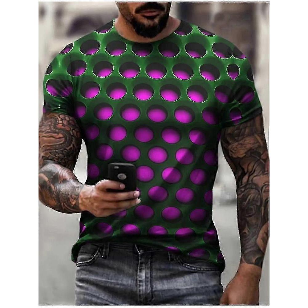 2023 New Men's Unisex Tee T Shirt 3d Print Graphic Optical Illusion Round Neck Casual Short Sleeve Tops Streetwear Man's Tshirt