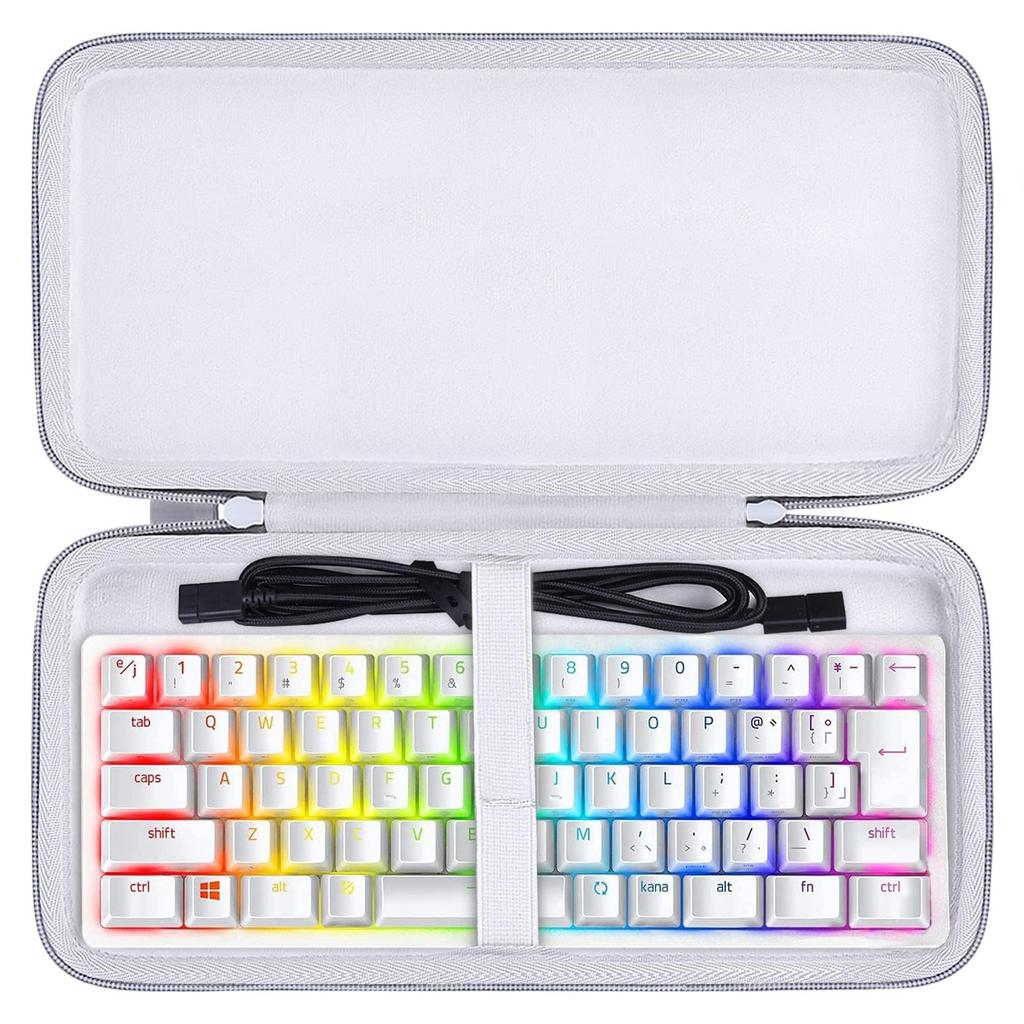 co2CREA Storage Case Compatible with Huntsman V3 Pro Mini/Huntsman Mini JP Gaming Keyboard (Tenkeyless) (Gray) (Case Only)