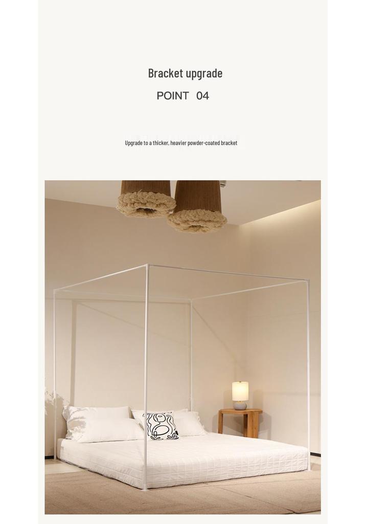 Free Shipping Bedroom Mosquito Net - Full Coverage Floor Net for Single Bed, Anti-Mosquito Protection, Perfect for Rentals