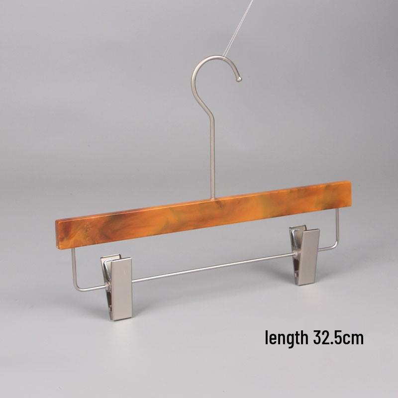 Stylish Non-Slip Imitation Jade Hangers: Wood Grain Finish for Men's & Women's High-End Clothing