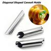 BOMSTOM 10-Piece Cone Shape Cake Roll Molds, Stainless Steel Cylinder Roll Formers, Silver Baking Tools