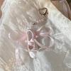 Fashionable Ballet Shoe Keychain Charm with Pearls Ribbon Designs Lovely and Stylish Accessory Portable for Girls