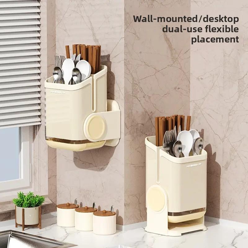 Küchengeschirr Wandmontiert Ohne Bohren Arbeitsplatte Wand Doppelt nutzbar Drehbar Aufbewahrungsbox