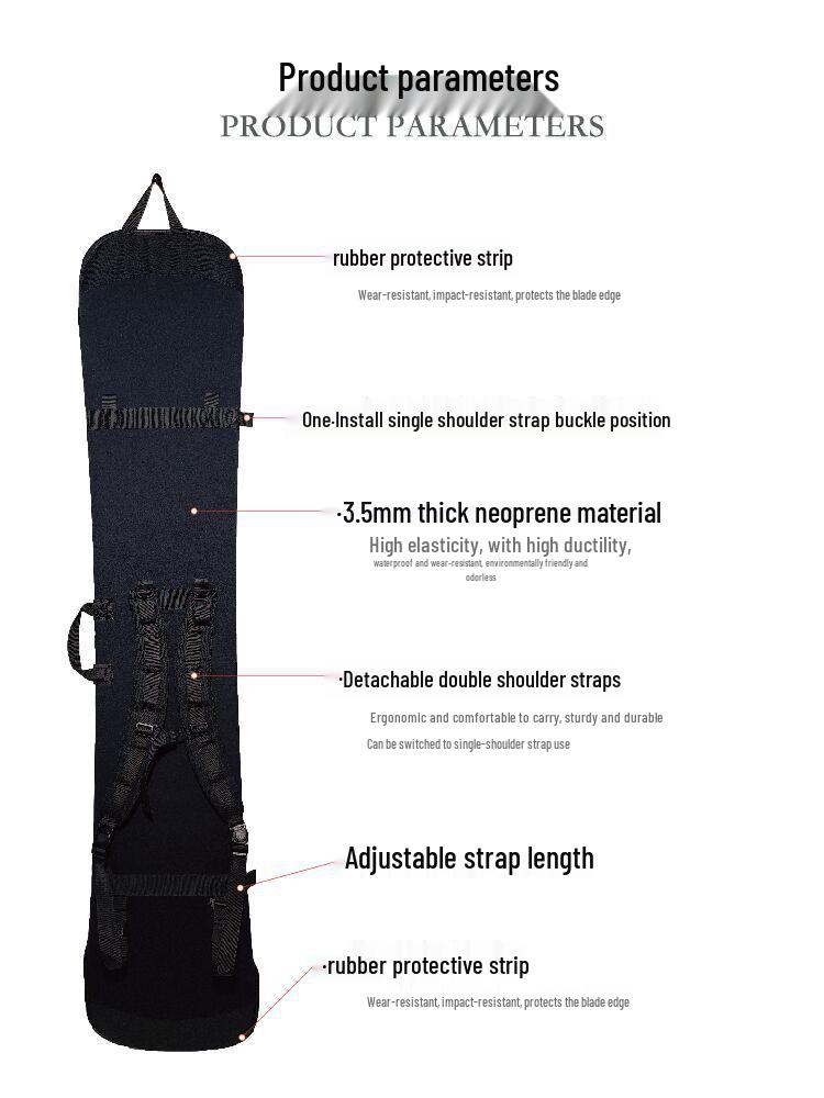 Waterproof Shockproof Snowboard Bag – Protective Cover for Carving and Skateboarding