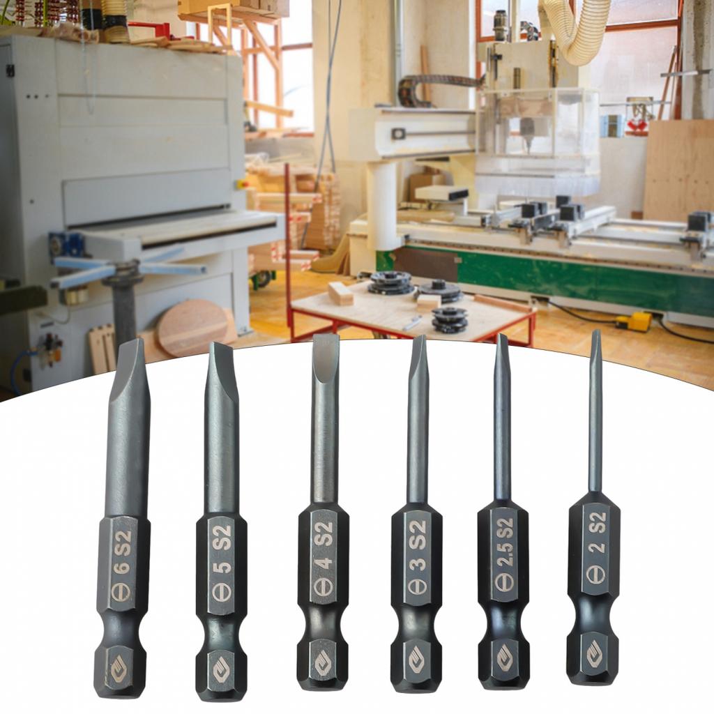 1/4\'\' Hex Screwdriver Bit 1pc 2.0-6.0mm 50mm Blue