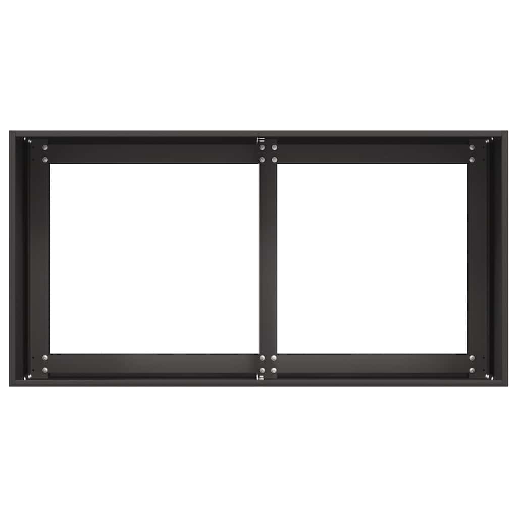 Pot, Black, 80X40X40 Cm, Cold Rolled Steel