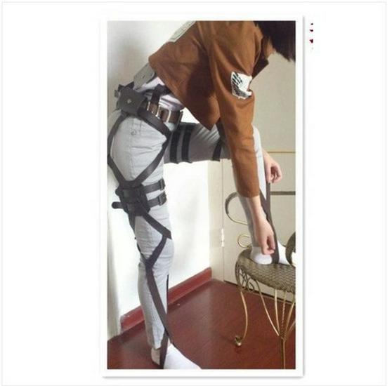 Attack On Titan Mikasa, Eren, Levi Full Body Leather Straps Gear - Survey Corps
