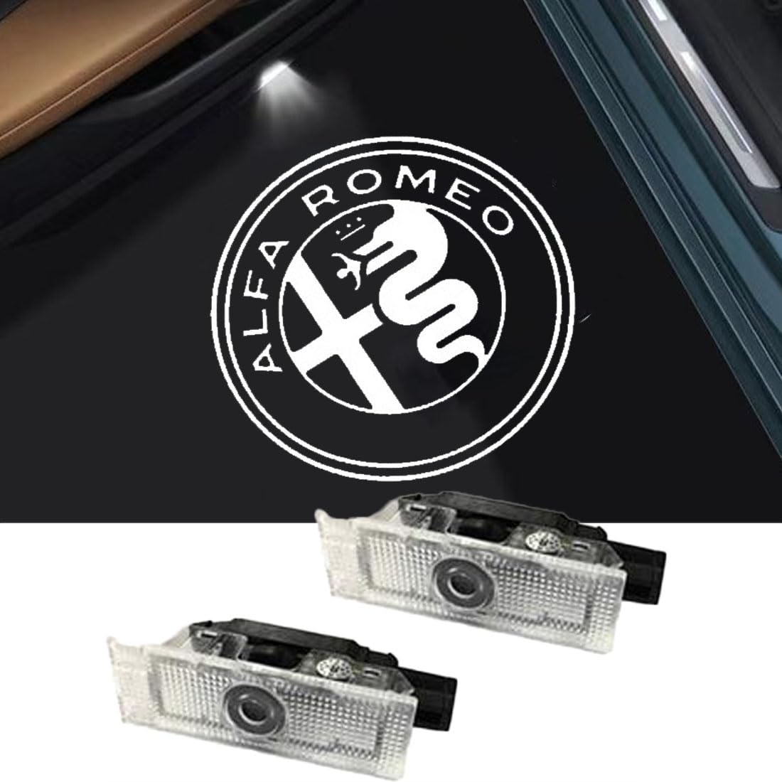 

Aohong 2 шт. Подсветка салона Дверная приветственная подсветка Подсветка салона Лазерная подсветка с логотипом LED