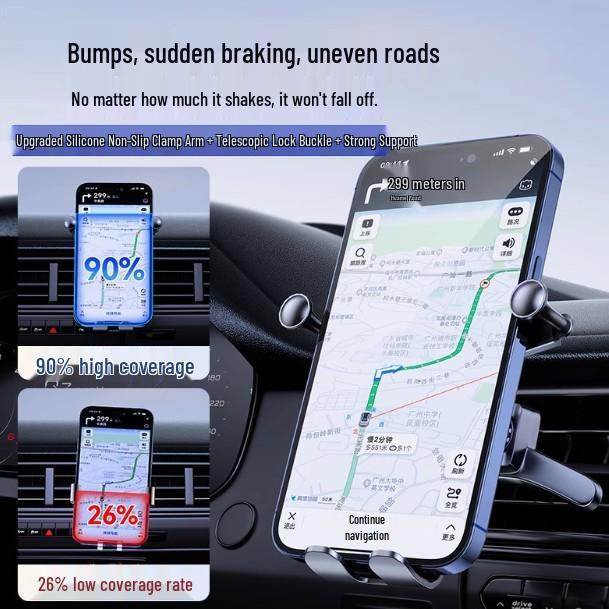 Foldable Screen Car Phone Holder - Aluminum Alloy Universal Mount for Navigation