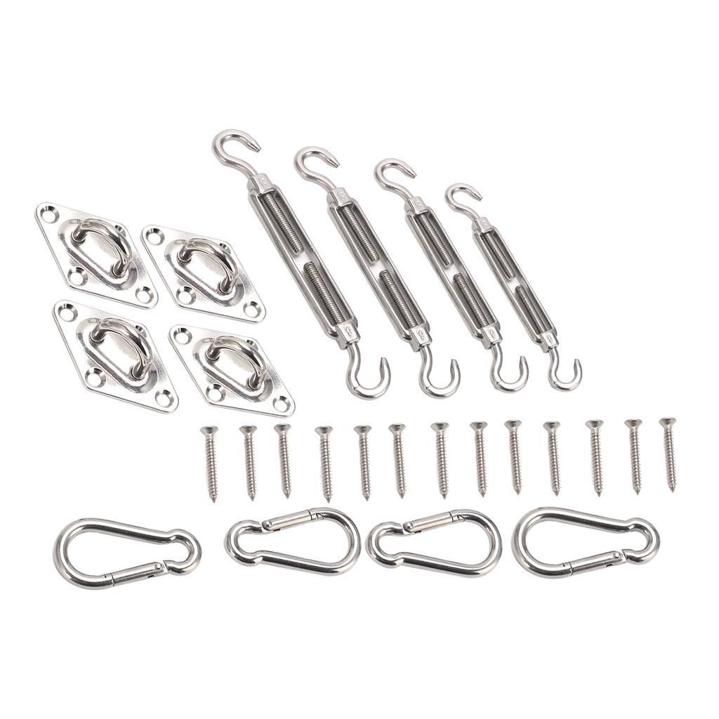 Edelstahl Sonnensegel Hardware Kit Spannschloss Federhaken Markisenbefestigungszubehör