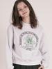 LA MAISON STUDIO Women'S Crop Le Lis Arch Logo Heavy Terry Sweatshirt Ash Grey (Fcd4Ts712W)