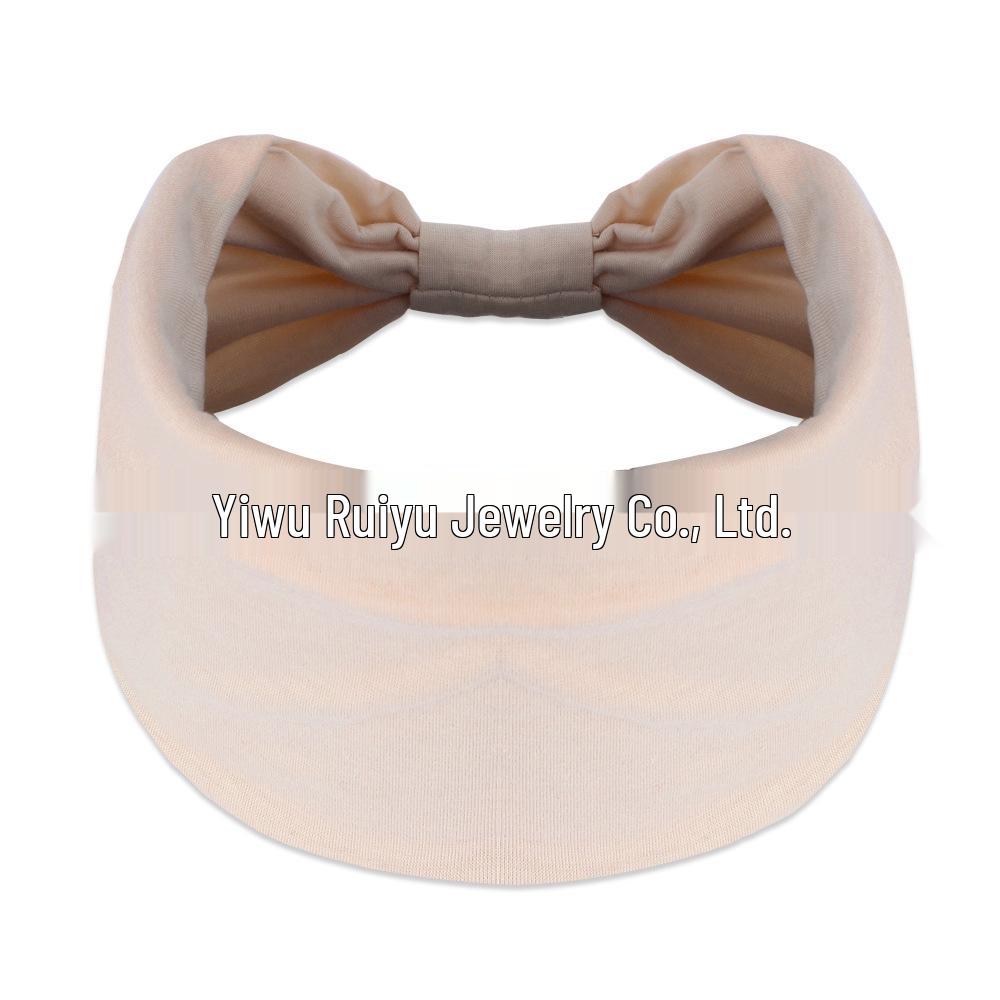 Cross-Border Women's Wide Cotton Elastic Sports Headband