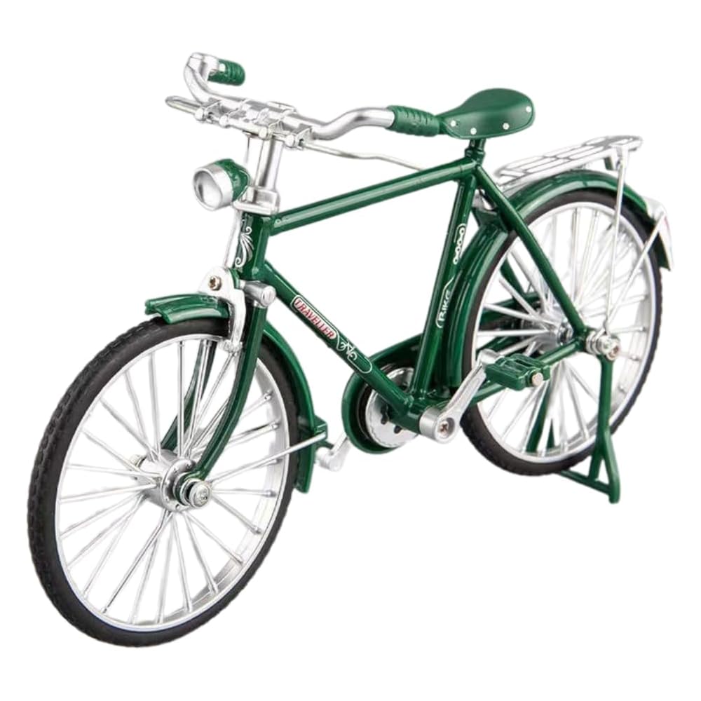 

Ideastore Miniature Retro Bicycle Diorama Model Finished Alloy 1/10 Scale Green