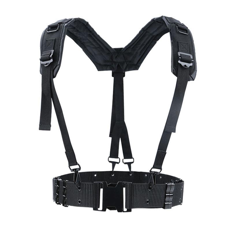 Men Outdoor Adjustable Belt Y-Shaped Belts Sports Mountaineering Belt Girdle Solid Color Shoulder Chest Strap NEW