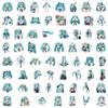 60 Anime Hatsune Miku Stickers: Waterproof Decorative Stickers for Water Bottles, Journals, and Notebooks