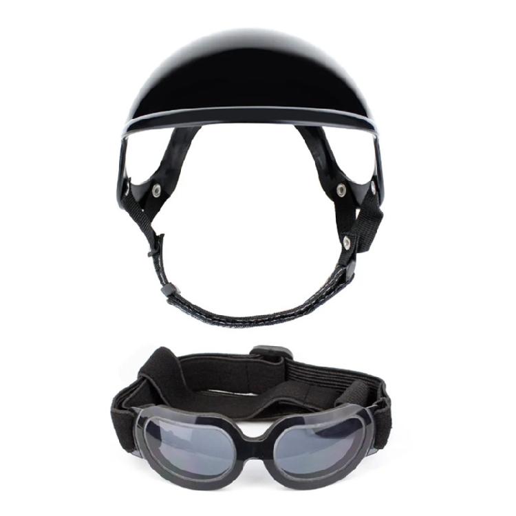 Dog Head Safety Helmets Goggles Dog Sunglasses for Skateboarding Skiing Outdoor Sports