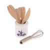 Miniatures Wooden And Fork Metal Whisk Jar Set Accessories Doll House Kitchen