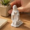 Compact Decorative Figurine Western Realistic Figure Ornament, 3D Printed Sculpture, Matte White Ornament Durable PLA Statue, Stable Hexagonal