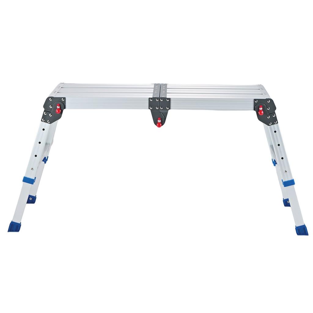Folding Work Platform, Adjustable Height 360-508 Mm, 226.8 Kg Capacity Aluminum Step Stool, Heavy Duty Non-Slip Platform Ladder, Portable Work Bench