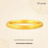 Lotus Heart Sutra 8mm Bracelet: Vietnamese Sand Gold, Chinese Brass Bangle, National Style