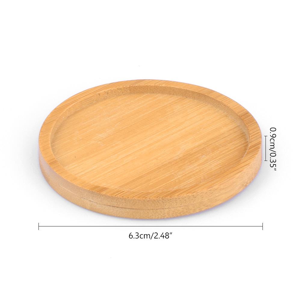 14 Style Round Square Flower Pots Planter Bamboo Tray Wood Gardening Supply Holder Home Decor Anti-Fade Simple Elegant Design