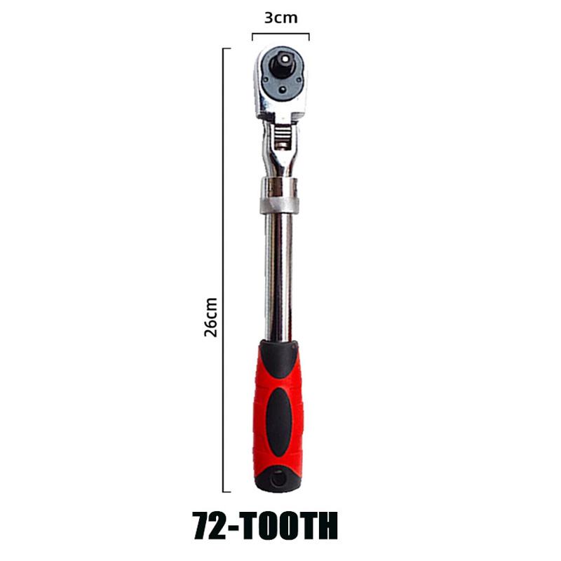 3/8 Zoll 24 Zähne 72 Zähne Teleskop-Kippkopf-Ratschenschlüssel Sechskantschaft 3/8 Gelenkstange Einzelsteckdose
