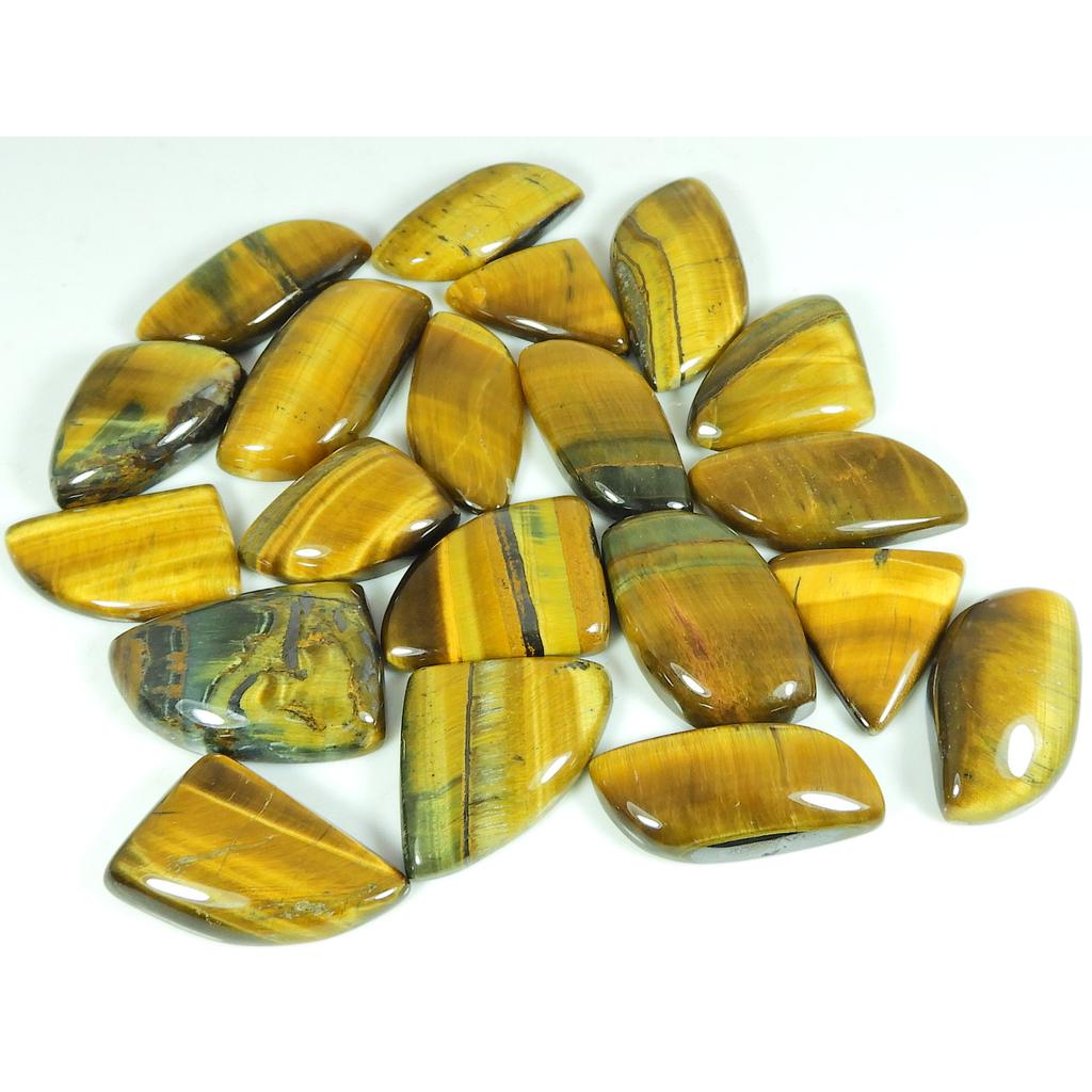 22-29MM Natural Tiger Eye Fancy Cabochon Loose Gemstone 20Pcs Lot 360Cts. SY-421