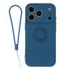 For iPhone 17 Pro Silicone Case with Strap Ring Kickstand Phone Cover