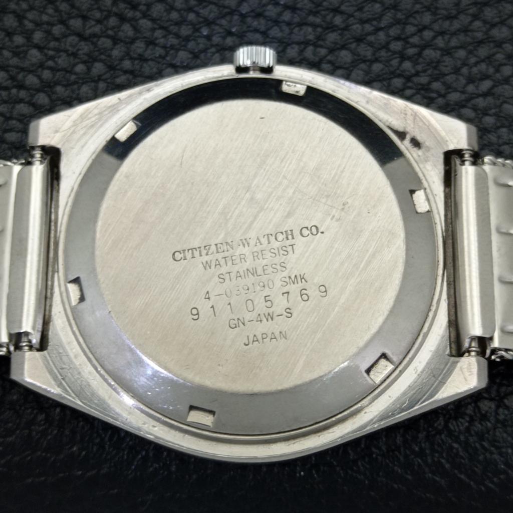 BRUKT VINTAGE CITIZEN AUTOMATISK 8200 JAPAN HERRE BLÅ FARGE SKIVE KLOKKE a434853-2 R123-a434853