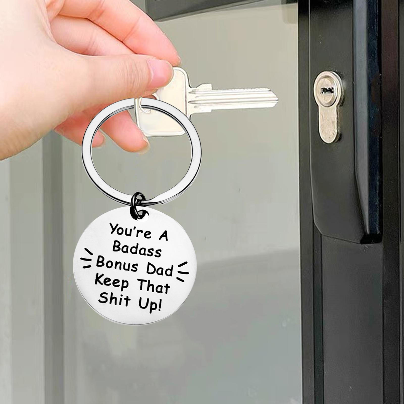 

Брелок для папы, подвеска для сумки, модная нержавеющая сталь, брелок круглой формы, металлический брелок для рюкзака