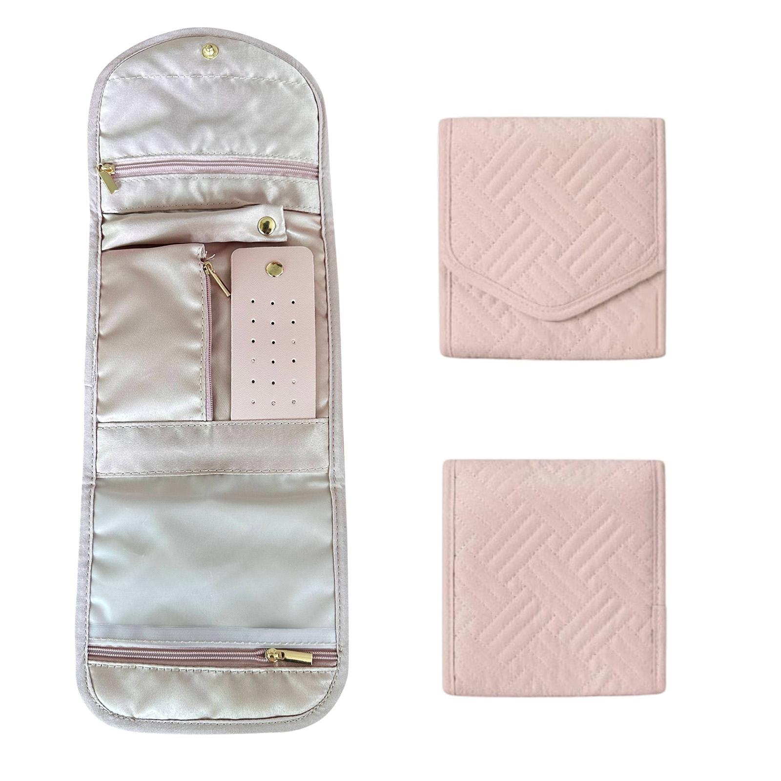 

Travel Jewelry Organizer Box, Foldable Jewelry Roll, Suitable For Travel. Suitable For Rings, Necklaces, Earrings, And Bracelets. Size, Soft . One Size