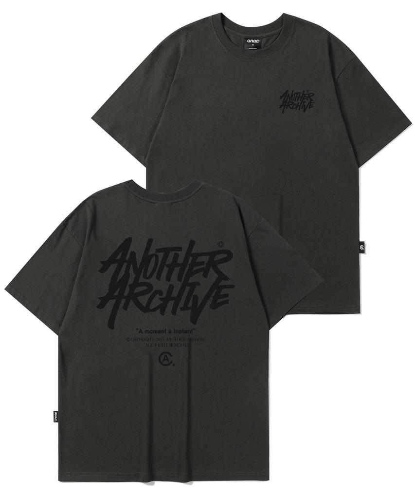 ANOTHER ARCHIVE Fb Colorful Graffiti Logo Short Sleeve T-Shirt_Vintage Navy