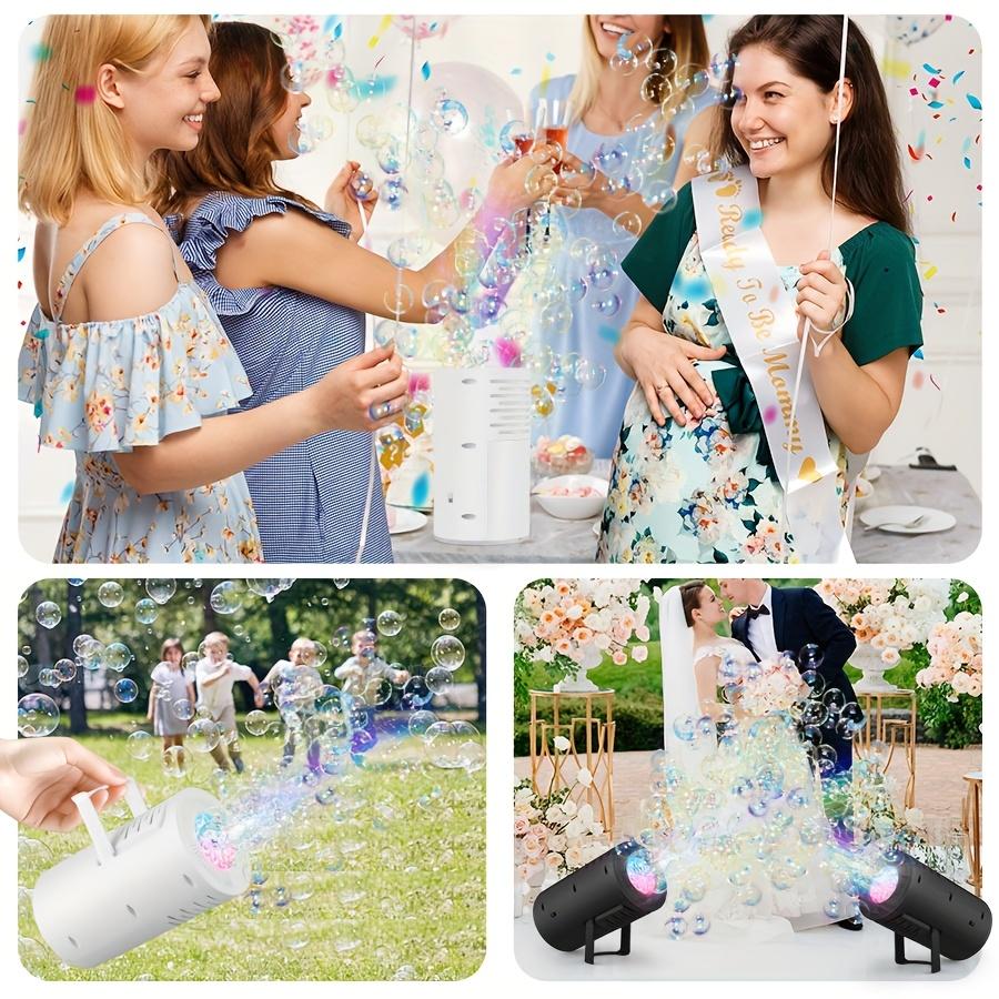 Automatische Seifenblasenpistole 20 Löcher Seifenblasenmaschine mit Licht Musik Feuerwerk Seifenblasenwerfer Spielzeug Kinderparty Outdoor Geschenk