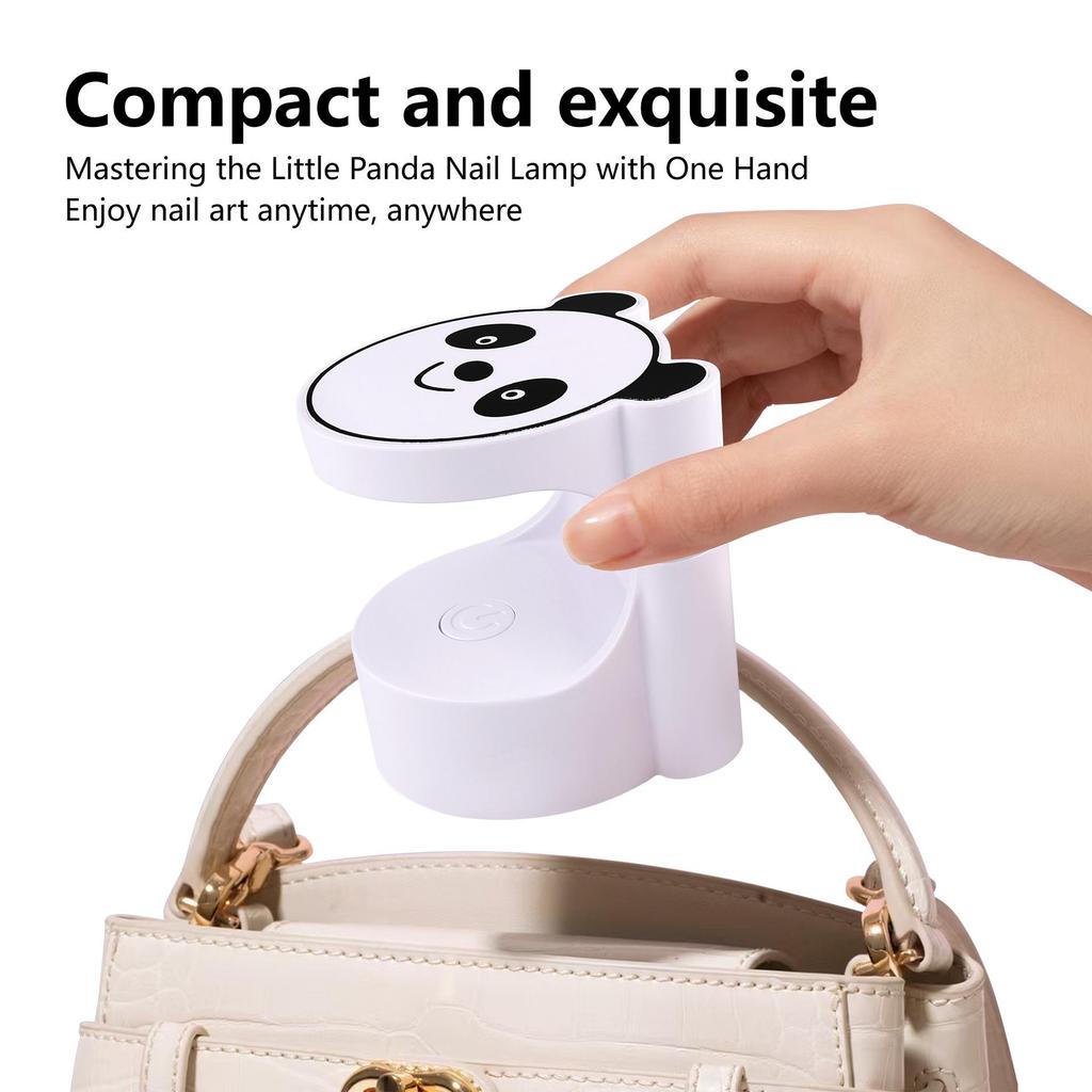 Rechargeable Panda Cube Mini Nail Lamp for Quick Gel Polish Curing