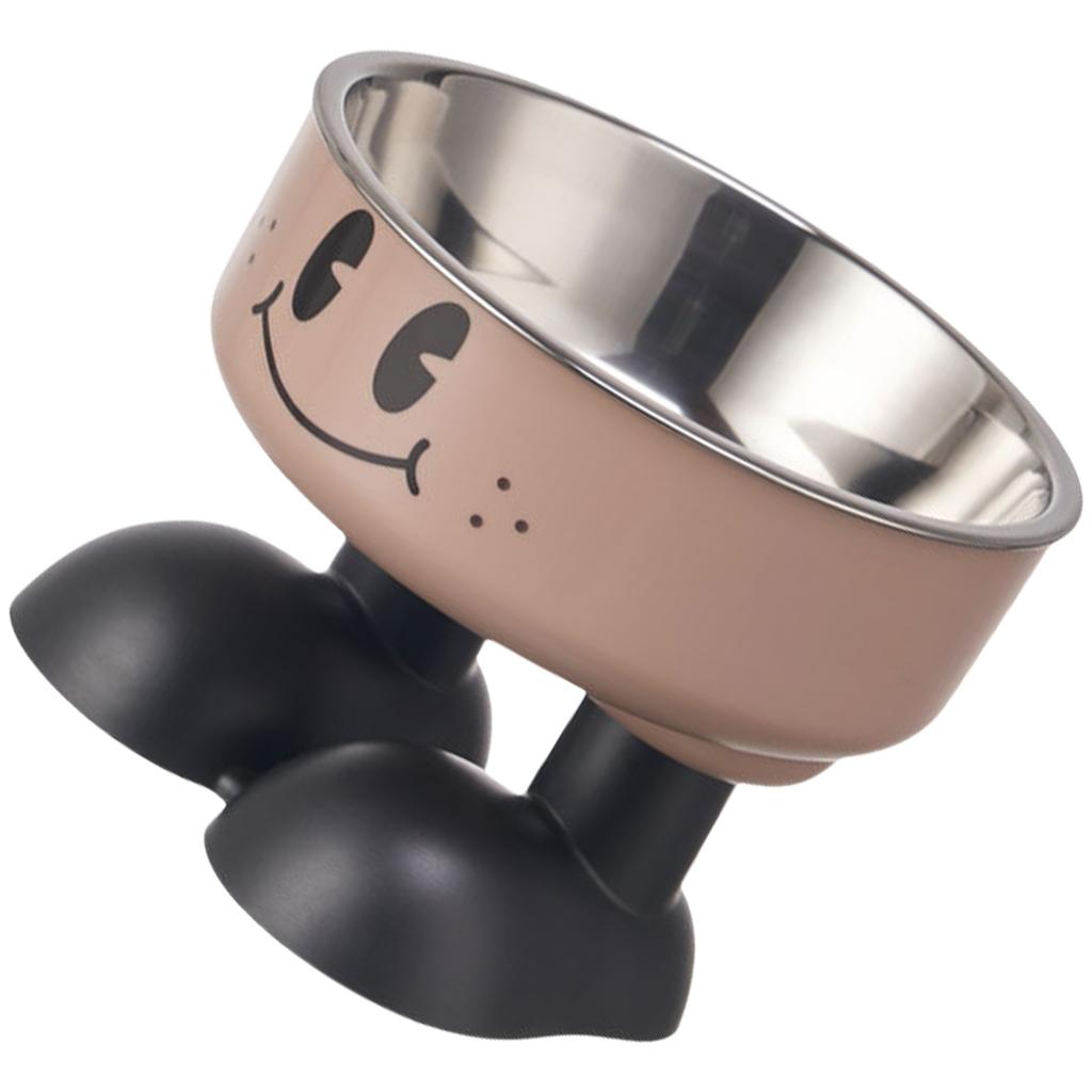 Hoher Napf für Haustiere Erhöhter Katzennapf Große Kapazität Edelstahl-Design Für den Innen- und Außenbereich