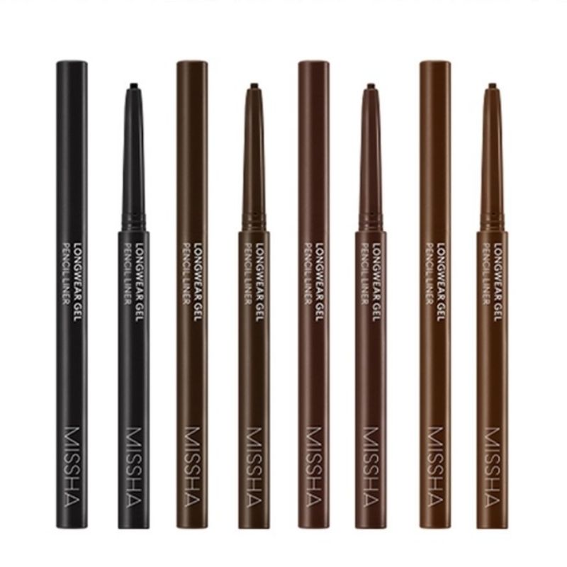 MISSHA Long Wear Gel Pencil Liner Waterproof Smudge Proof Eye Liner Long Lasting Makeup 0.14g
