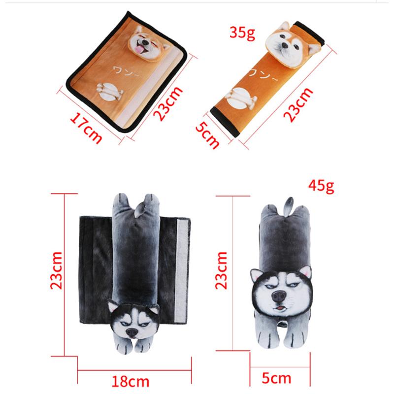 Car Styling Seat Belt Cover Shoulder Strap Cushion Pad Cartoon Animal Car Protector Auto Neck Support Cute