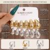 6pairs Gold Plated Waterdrop Earring Set Glossy Finish Hanging Dangle Earring  Daily Wear