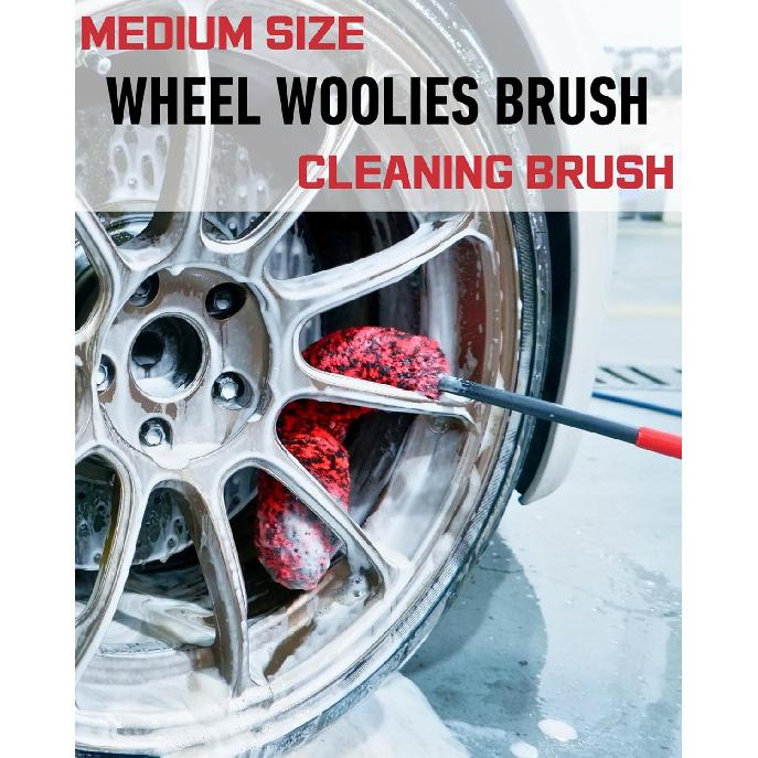 Wheel Brushes For Cleaning Wheels (4 Pro Pack)- 2X Soft Wheel Cleaning Woolies Brush, Detailing Brush And Stiff Tire Brush, Scratch Free Durable Car