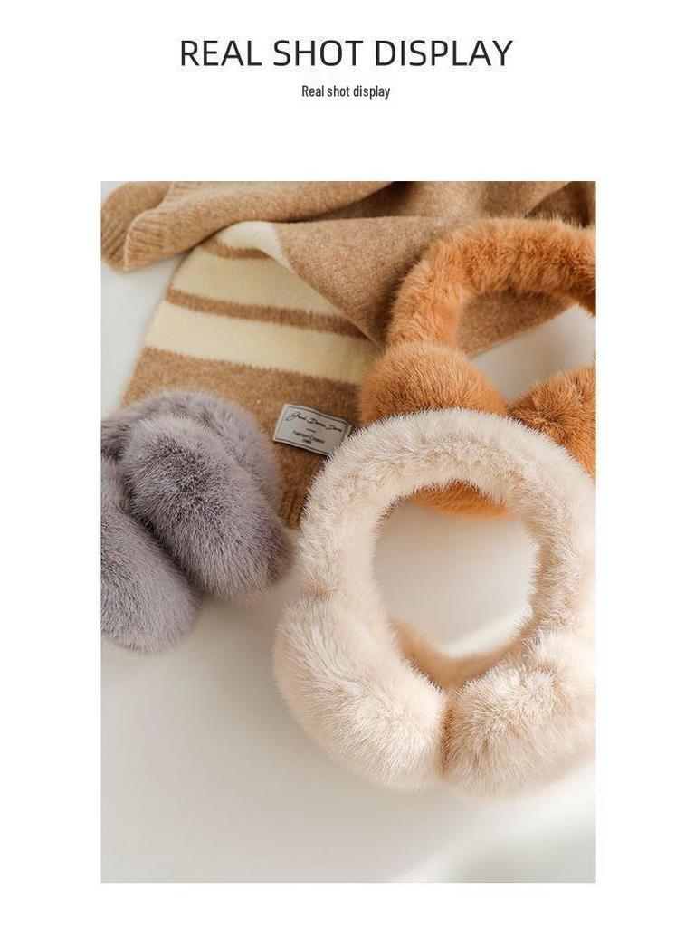 Cozy Foldable Winter Earmuffs: Cute, Warm, and Cold-Proof.