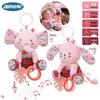 Aipinqi Baby Plush Doll with Music Pull Ring – Pink