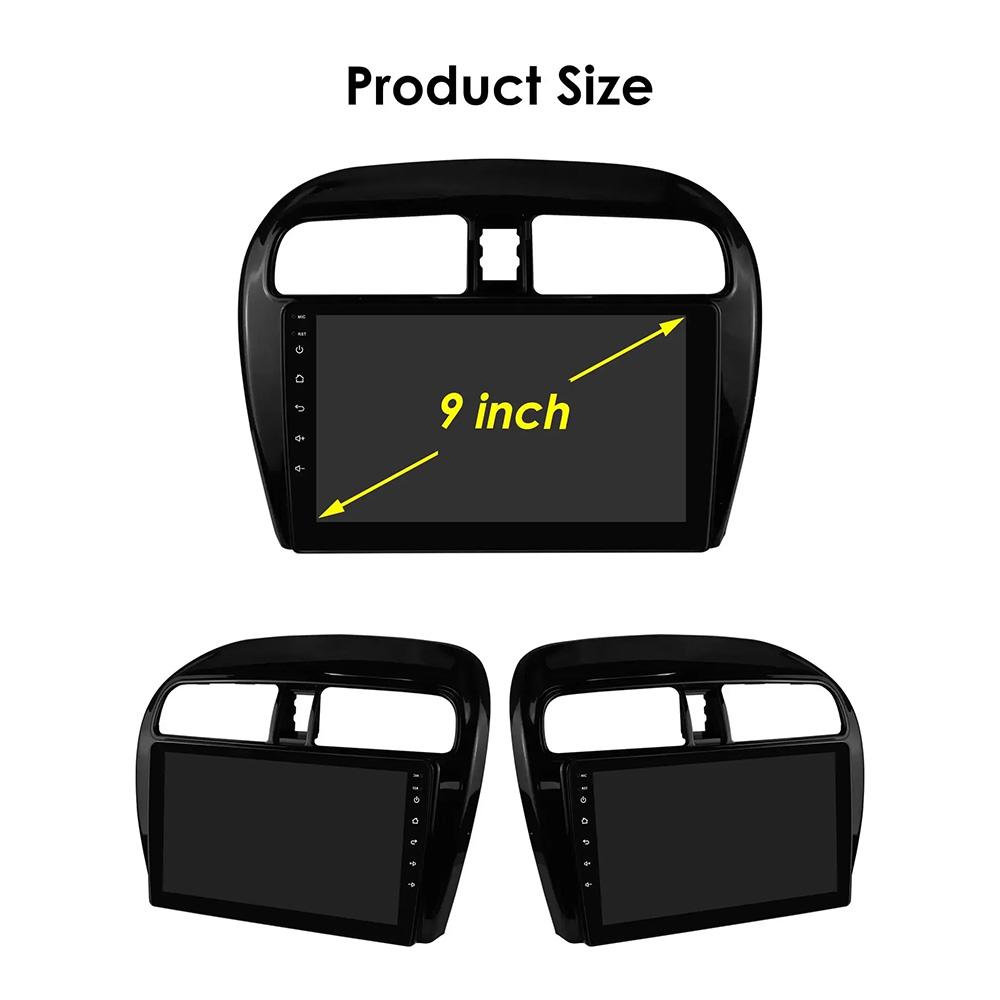 9palcové multimediální autorádio pro Mitsubishi Mirage Attrage 2012-2023 BT WiFi GPS Car-play Android Auto Přehrávač videa