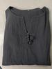 Men's Retro Chinese-Style Short Sleeve Cotton Linen Two-Piece Summer Hanfu Suit
