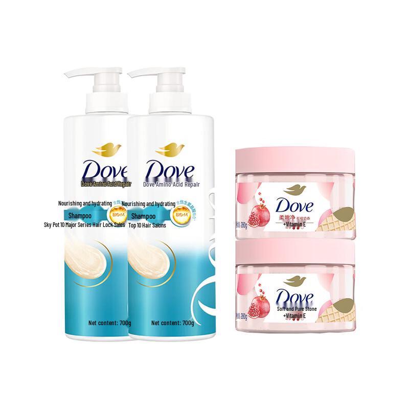 

Dove Amino Acid Shampoo & Pomegranate Body Scrub Bundle