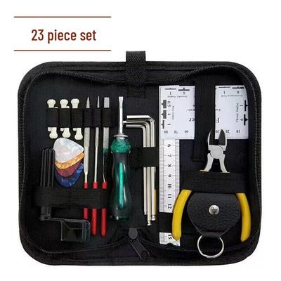 23-Piece Guitar Care Toolkit: Repair, Maintenance, Measuring, and String Changing Tools