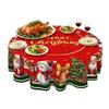 150/180cm Christmas Snowman Circular Tablecloth Vintage Polyester Red Cover Protector Christmas Snowman Tablecloth Cover